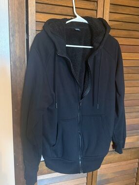 George Black Sherpa-Lined Zip-Up Hoodie